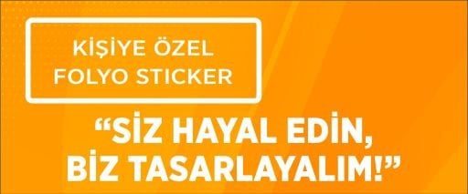 KİŞİYE ÖZEL FOLYO STİCKER